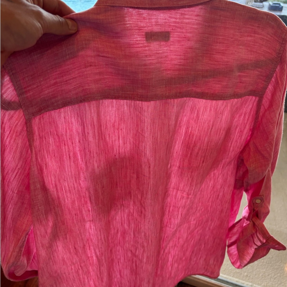 Pink Linen Tunic - Picture 3 of 3